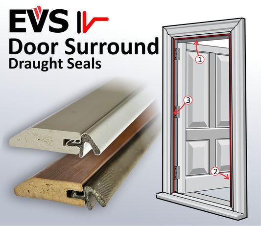 EVS draught stop for timber door surrounds.
