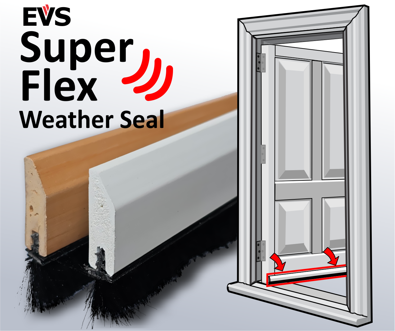 EVS flexi weather door seal