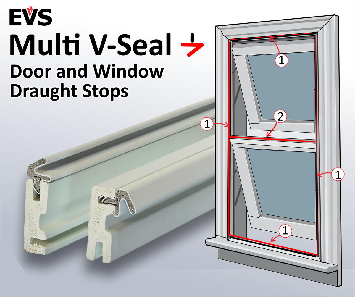 EVS Multi V-Seal Door and Window Draught Stop