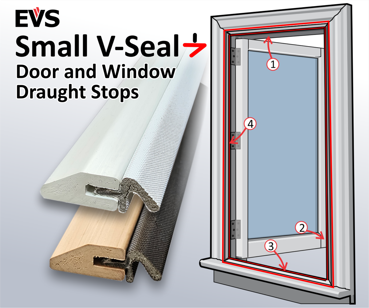 EVS Small V-Seal Door and Window Draught Stops