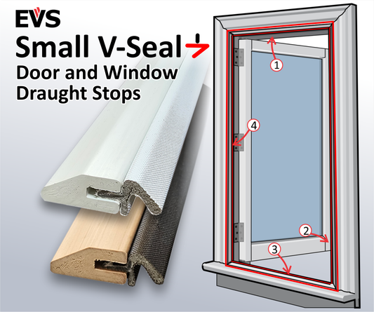 EVS Small V-Seal Door and Window Draught Stops