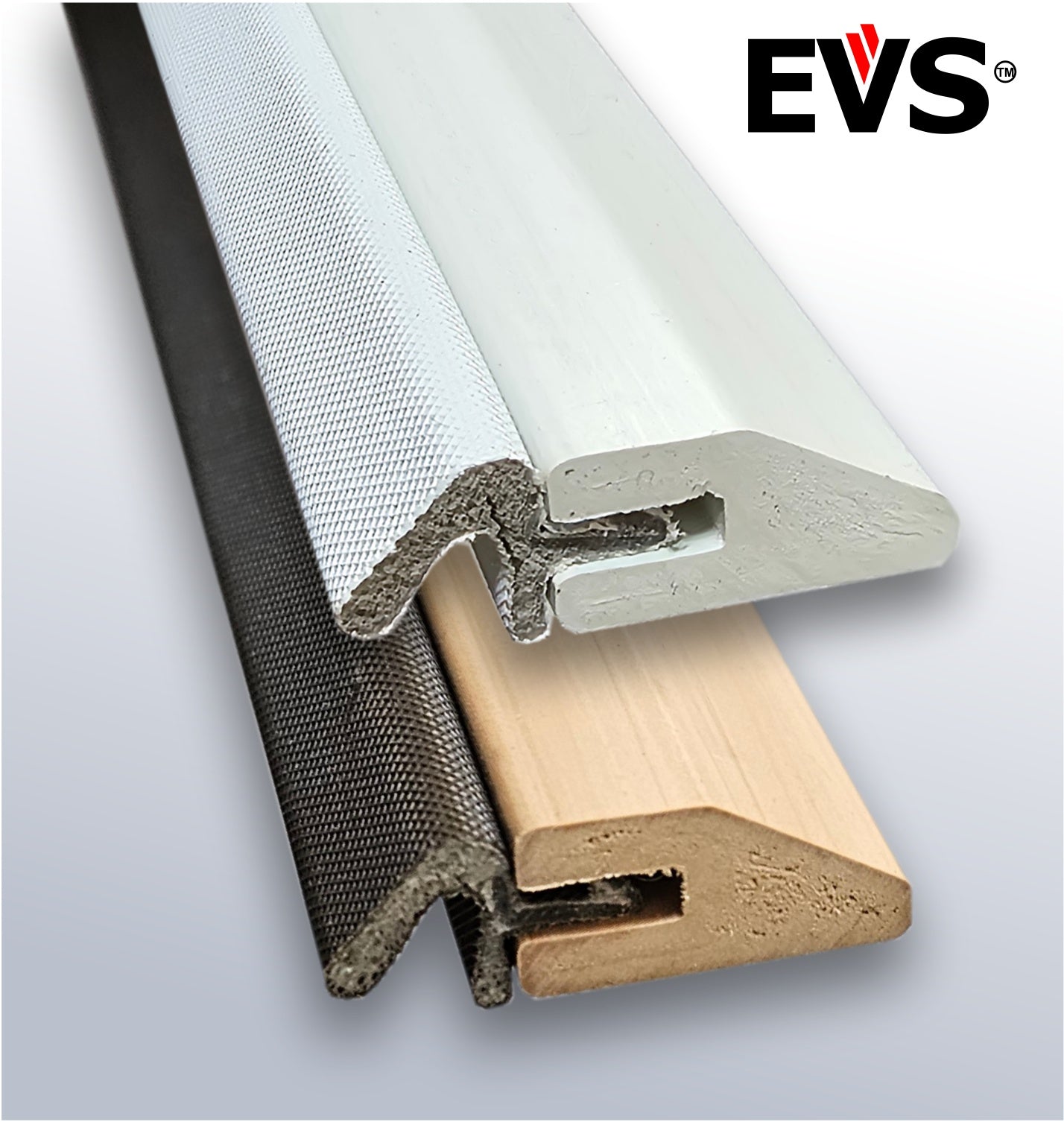 EVS slim-line draught stops for casement windows.